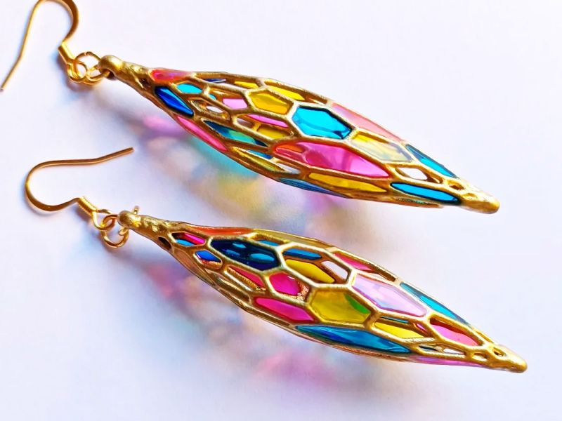 Stained Glass Inspired Earrings